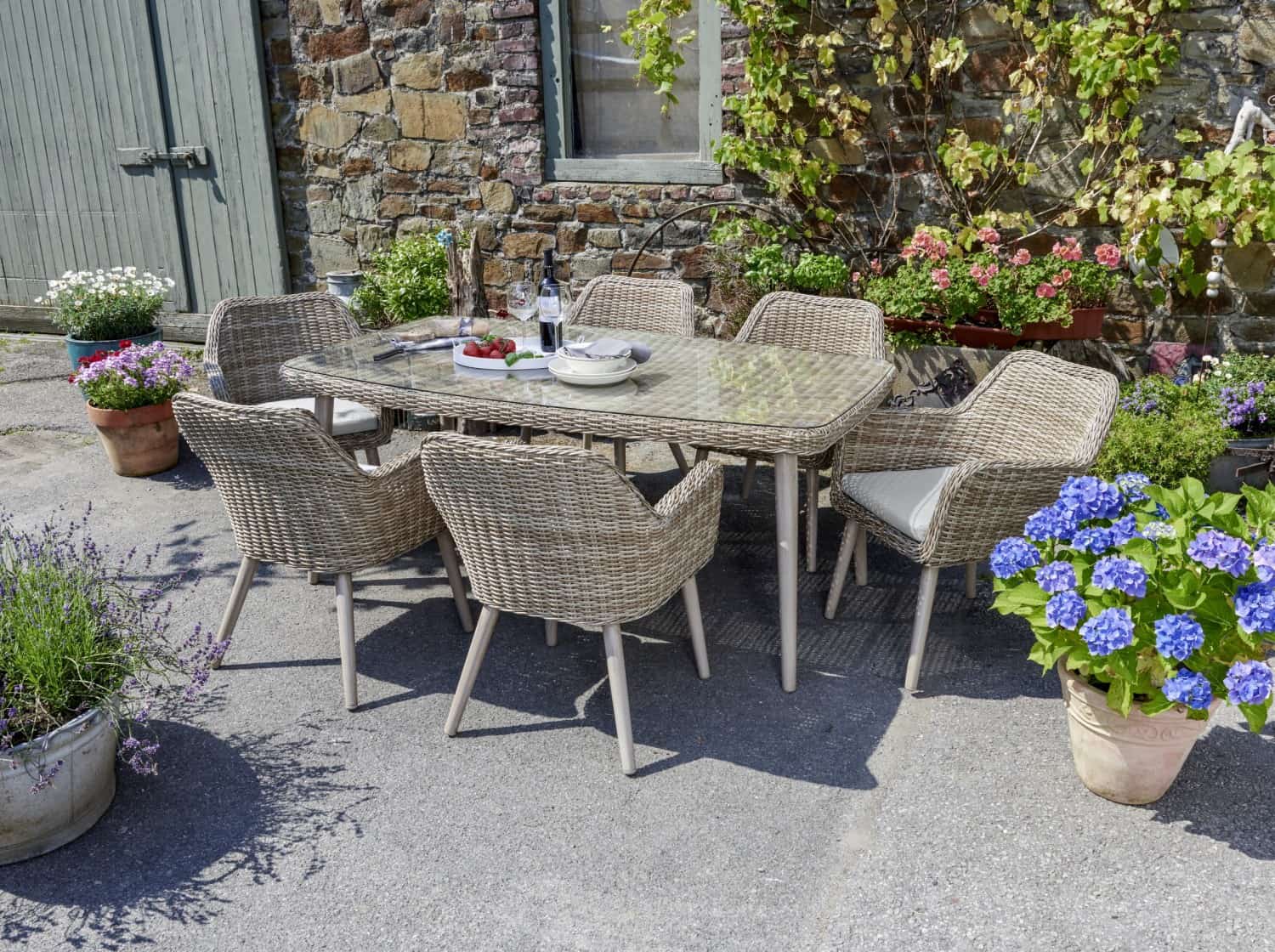 Gartenmöbel Alu Geflecht